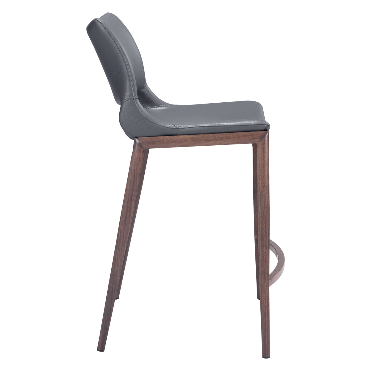 ZUO Ace Counter Chair - Dark Gray/Brown