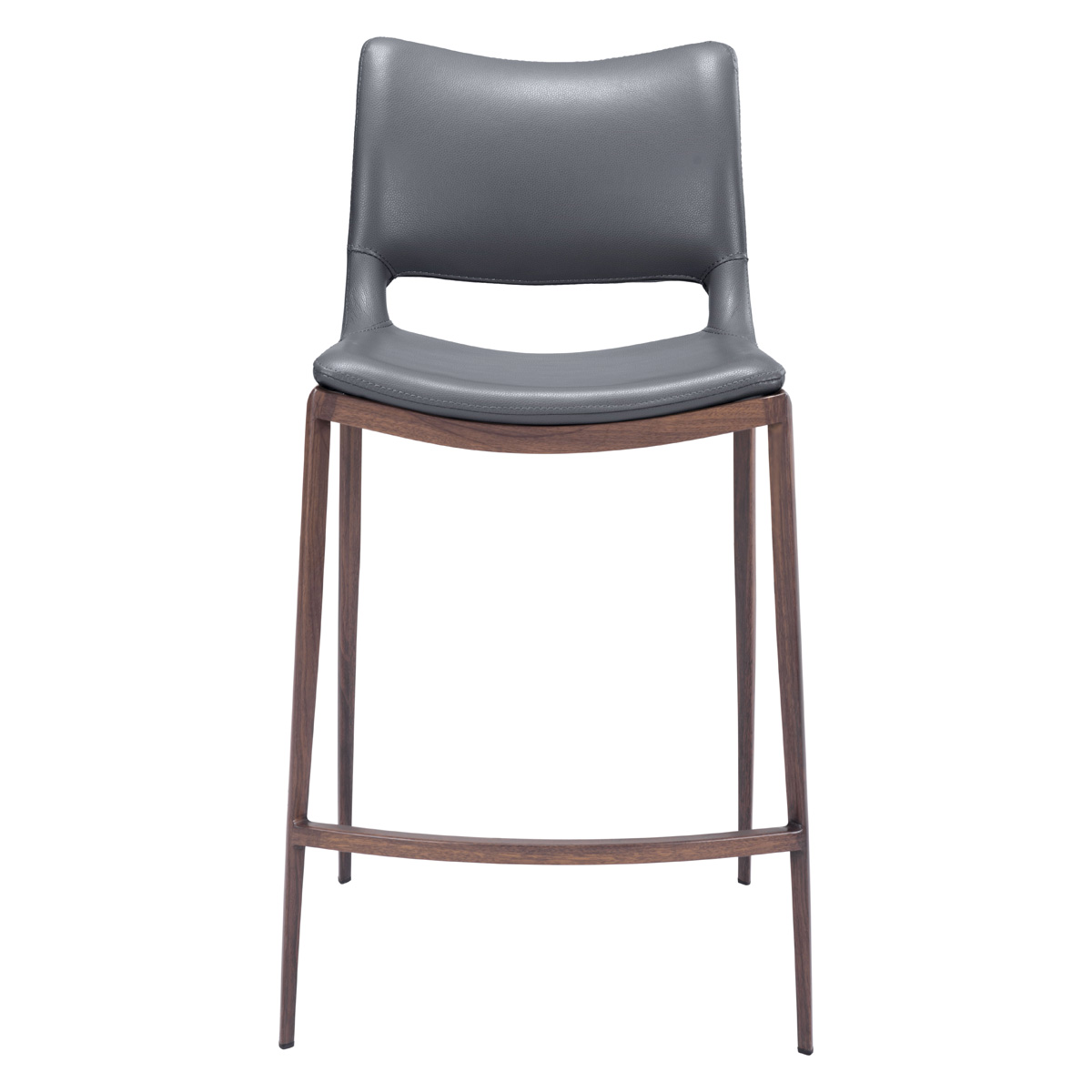 ZUO Ace Counter Chair - Dark Gray/Brown