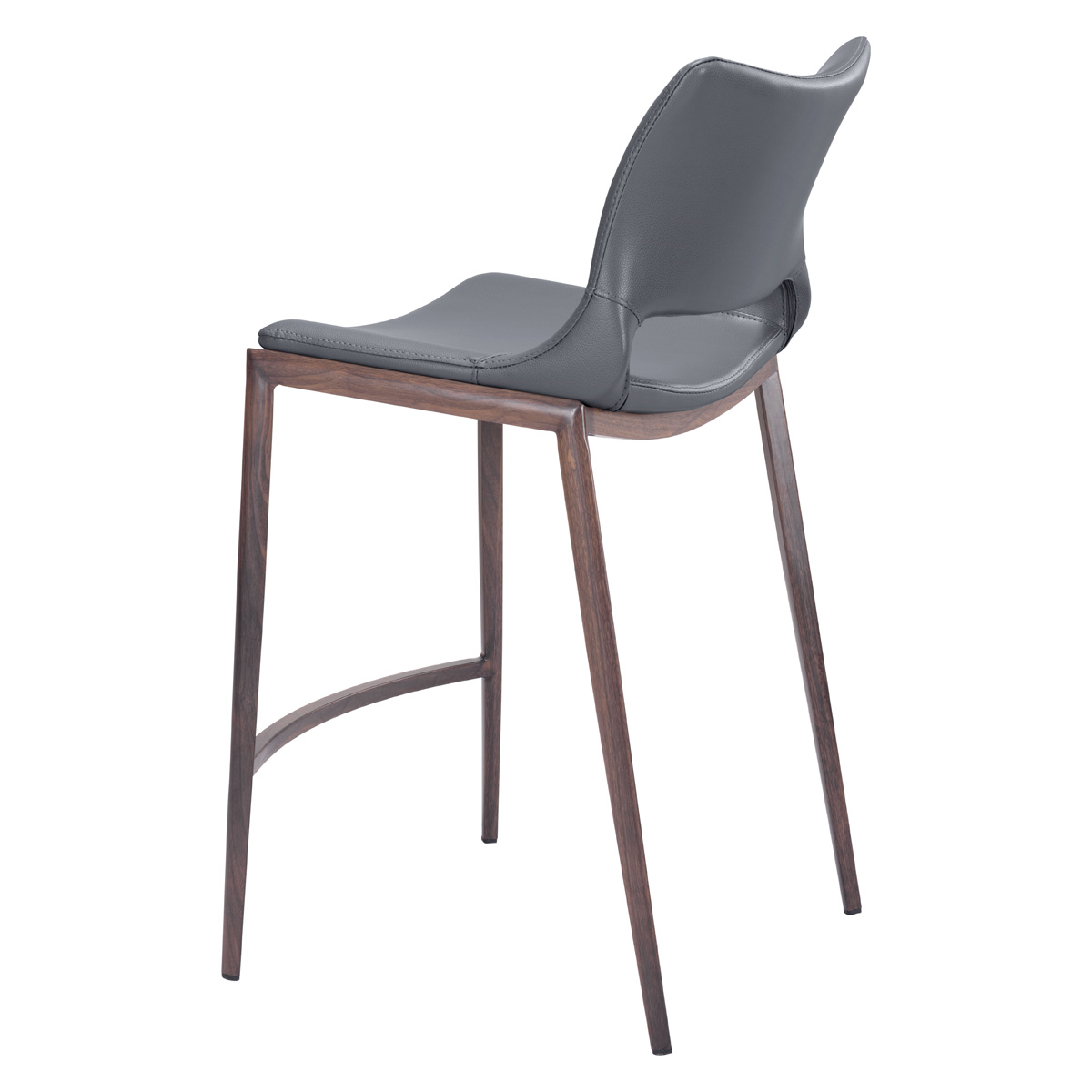 ZUO Ace Counter Chair - Dark Gray/Brown