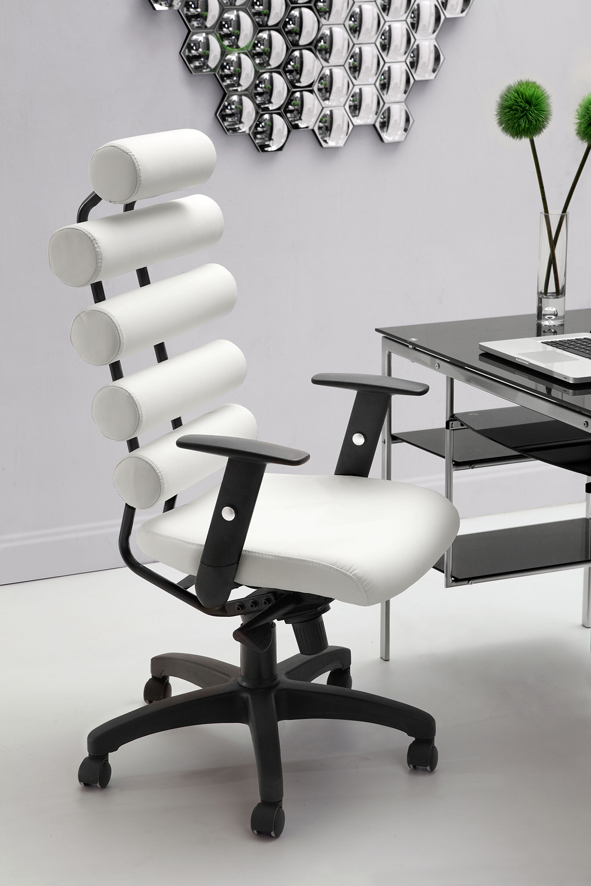 ZUO Unico Office Chair - White/Black