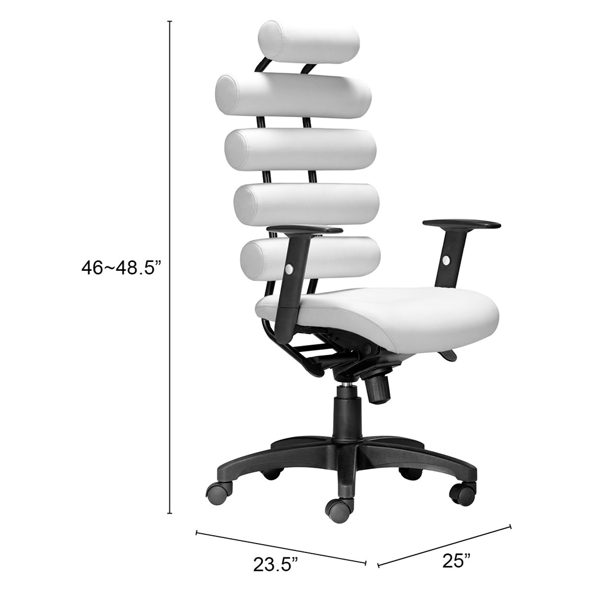 ZUO Unico Office Chair - White/Black