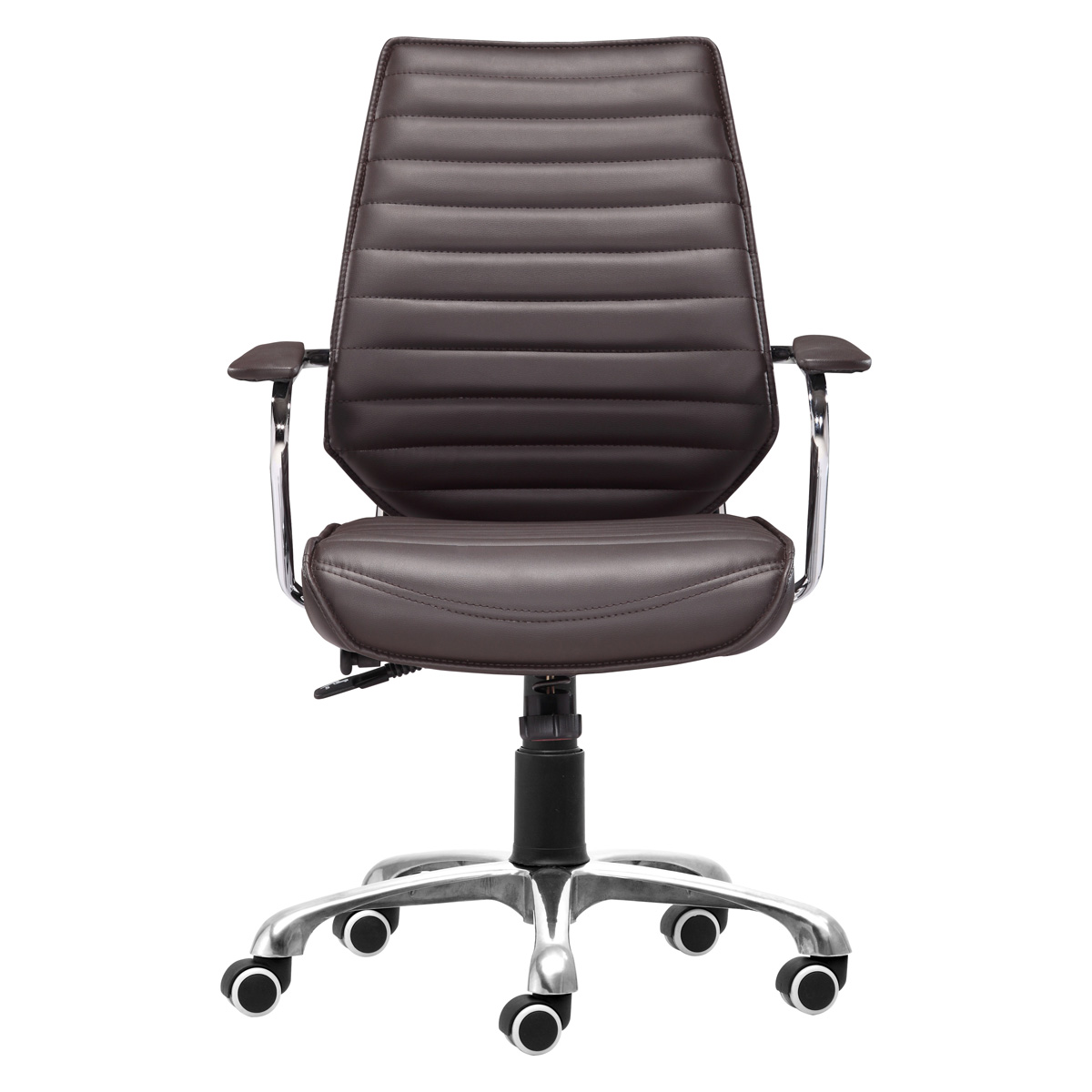 ZUO Enterprise Low Back Office Chair - Espresso/Silver