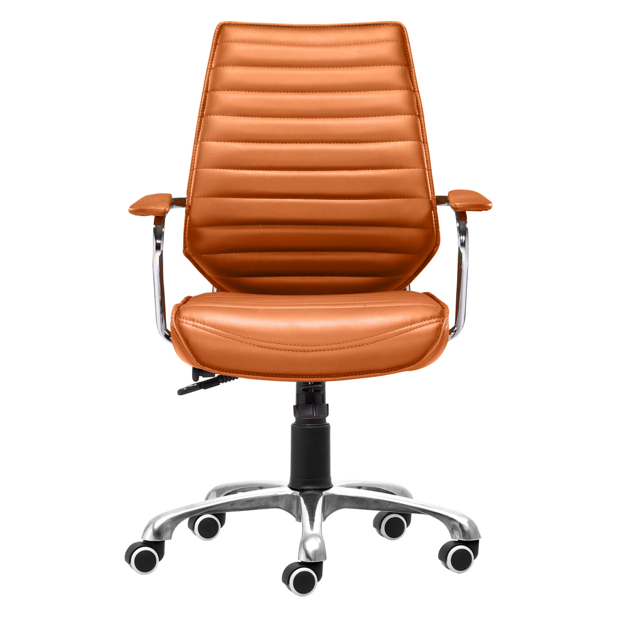 ZUO Enterprise Low Back Office Chair - Orange/Silver