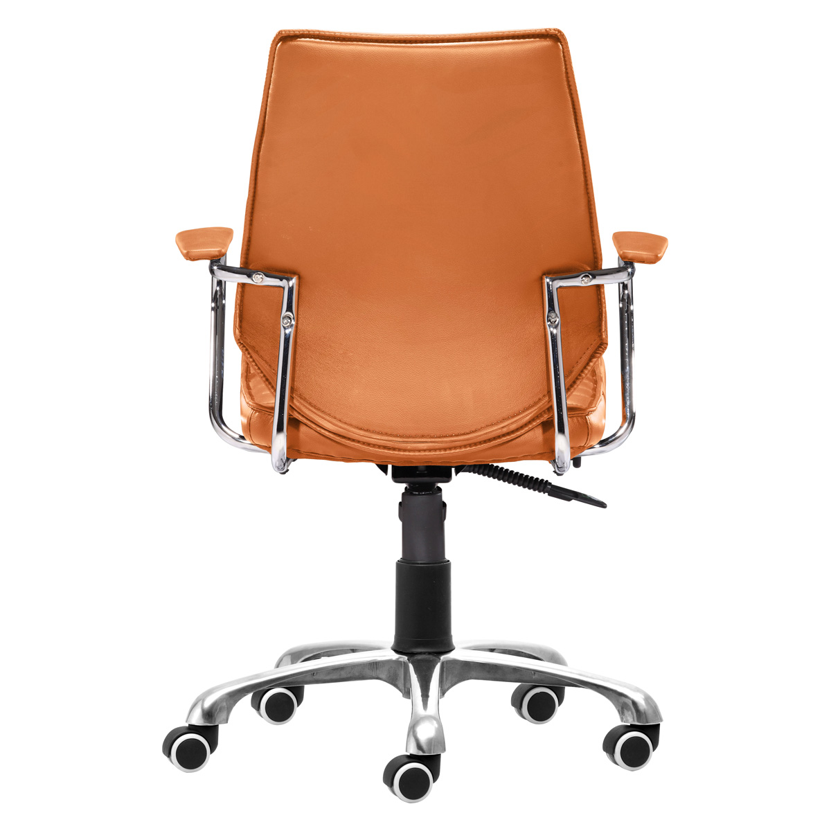 ZUO Enterprise Low Back Office Chair - Orange/Silver