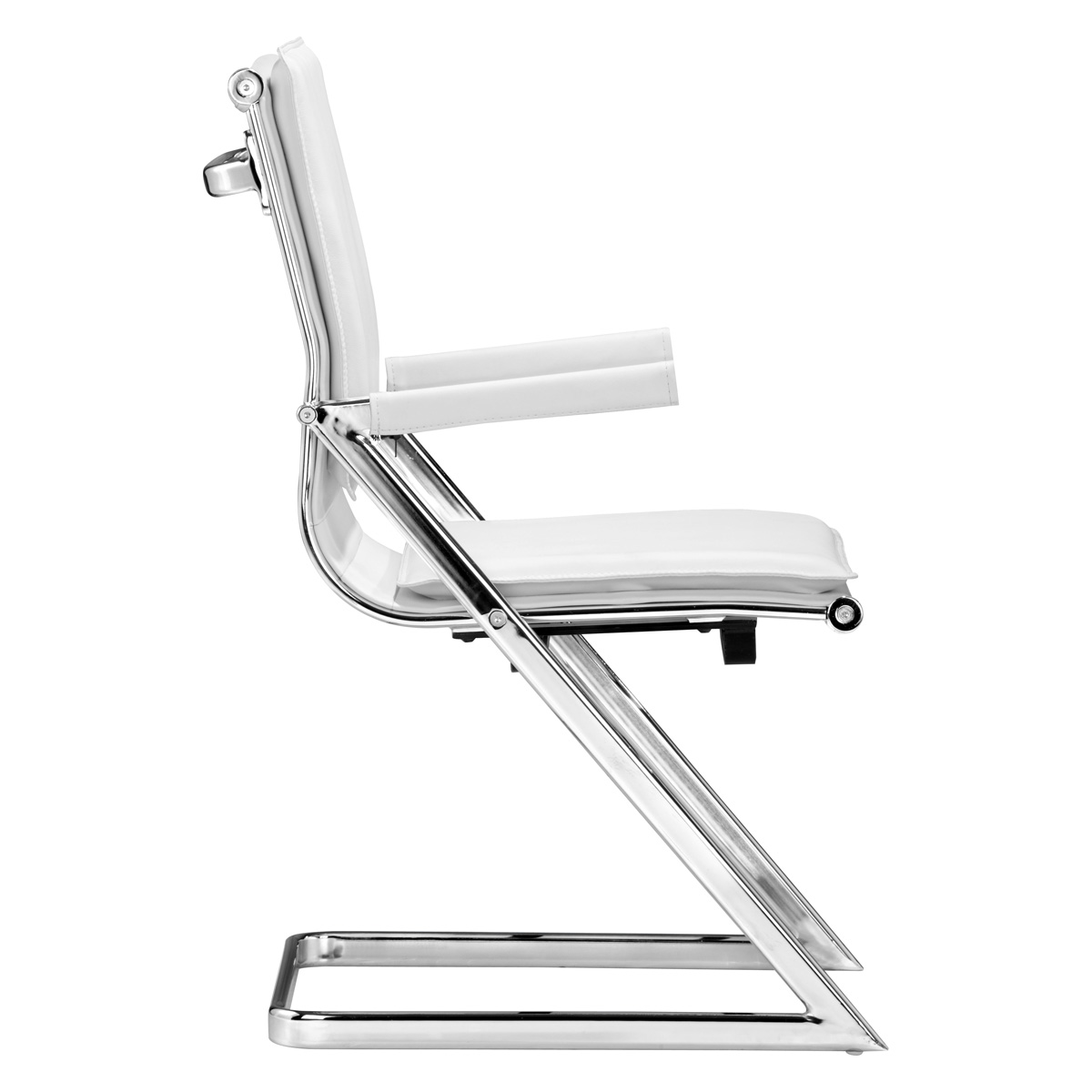 ZUO™ Lider Plus Conference Chair (Set Of 2) - White/Silver