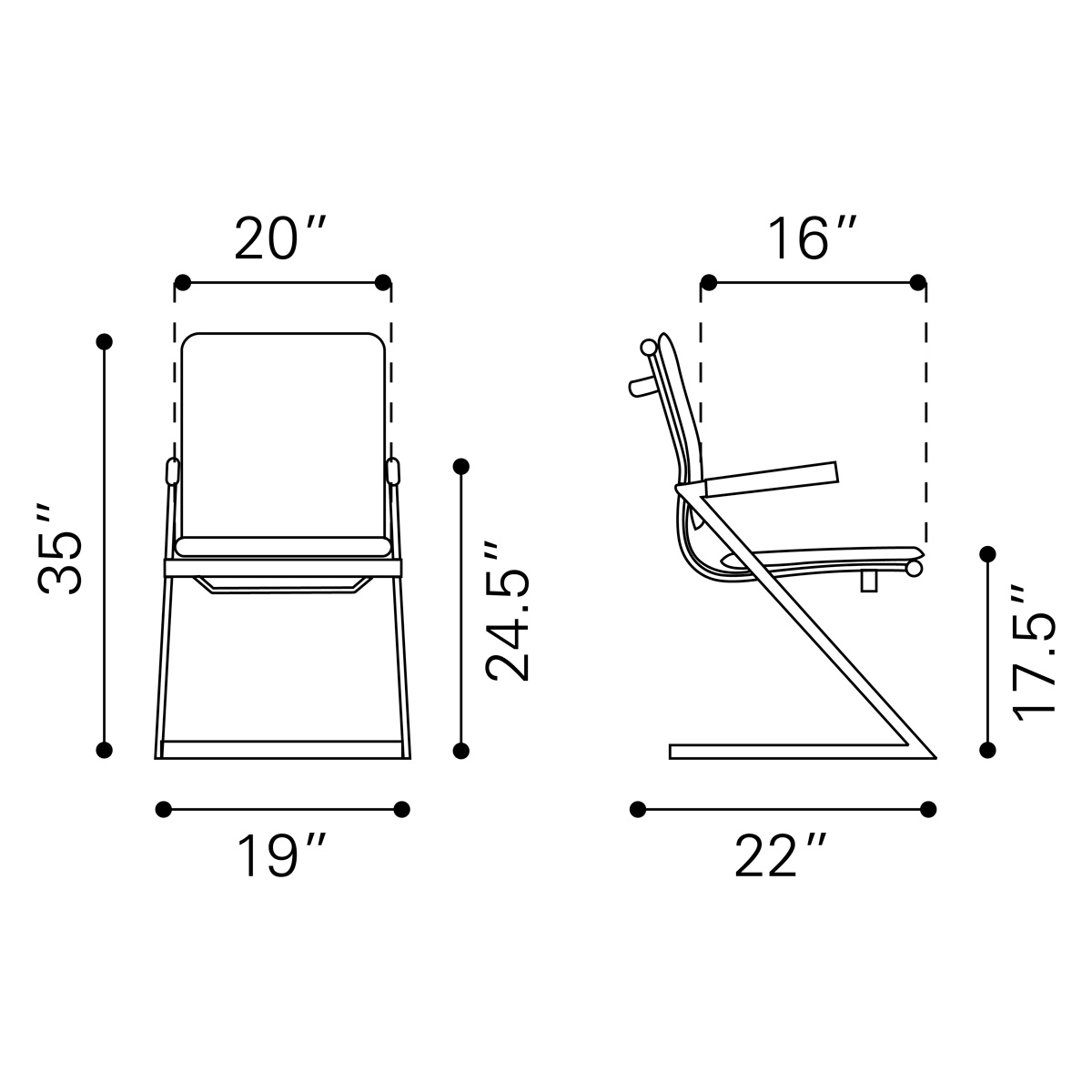 ZUO™ Lider Plus Conference Chair (Set Of 2) - White/Silver