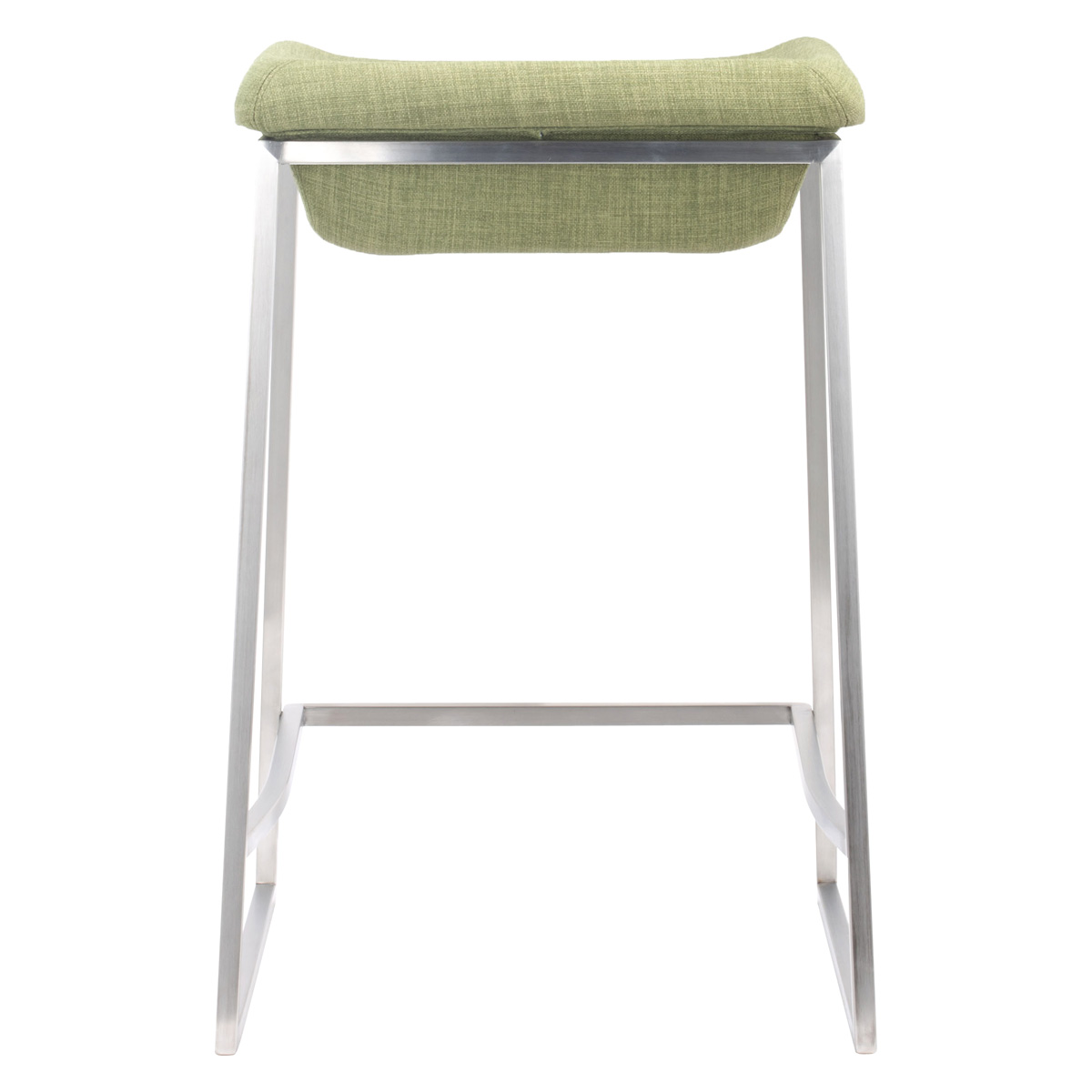 ZUO Lids Counter Stool (Set Of 2) - Green/Silver