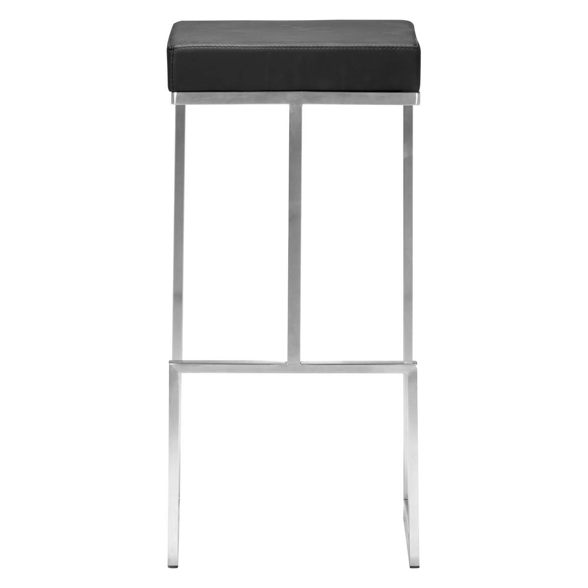 ZUO Darwen Barstool (Set Of 2) - Black/Silver