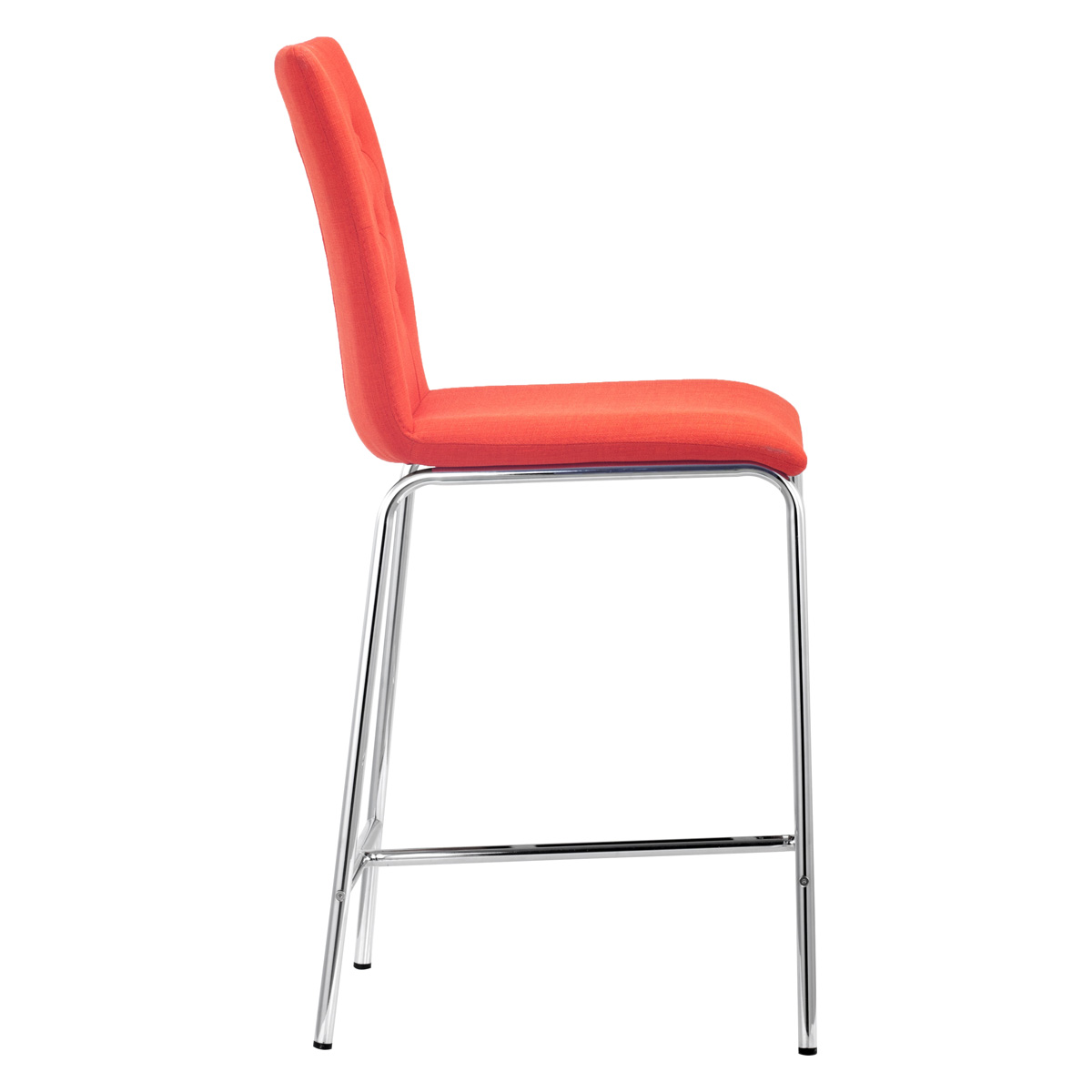 ZUO Uppsala Counter Chair (Set Of 2) - Tangerine/Silver