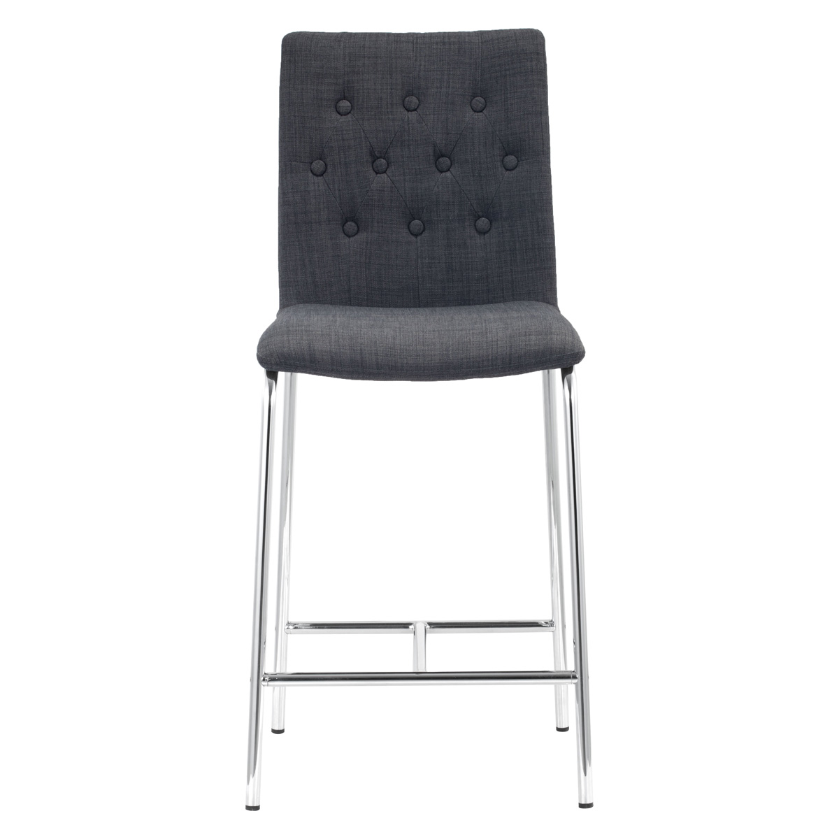 ZUO Uppsala Counter Chair (Set Of 2) - Graphite/Silver