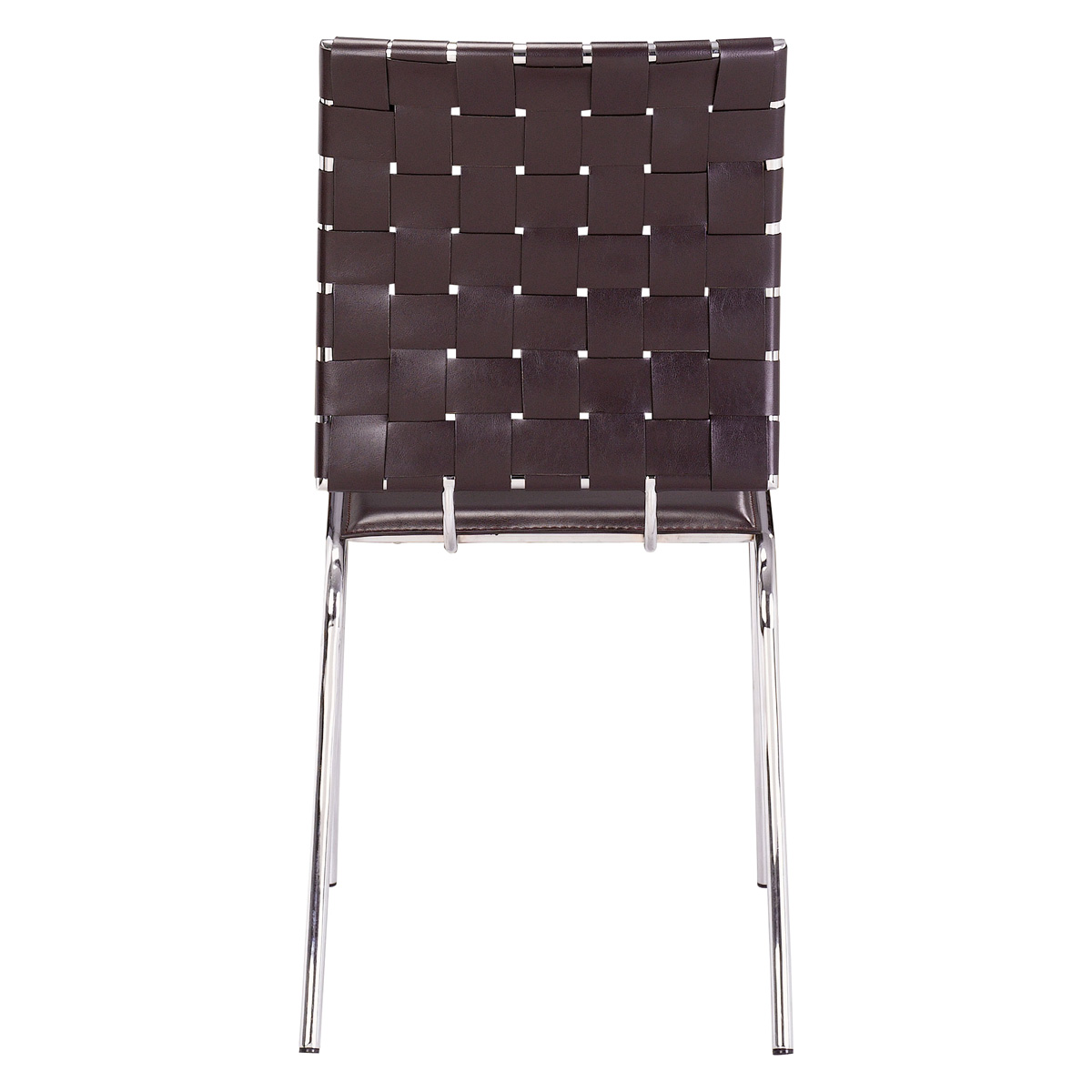 ZUO Criss Cross Dining Chair (Set Of 4) - Espresso/Silver