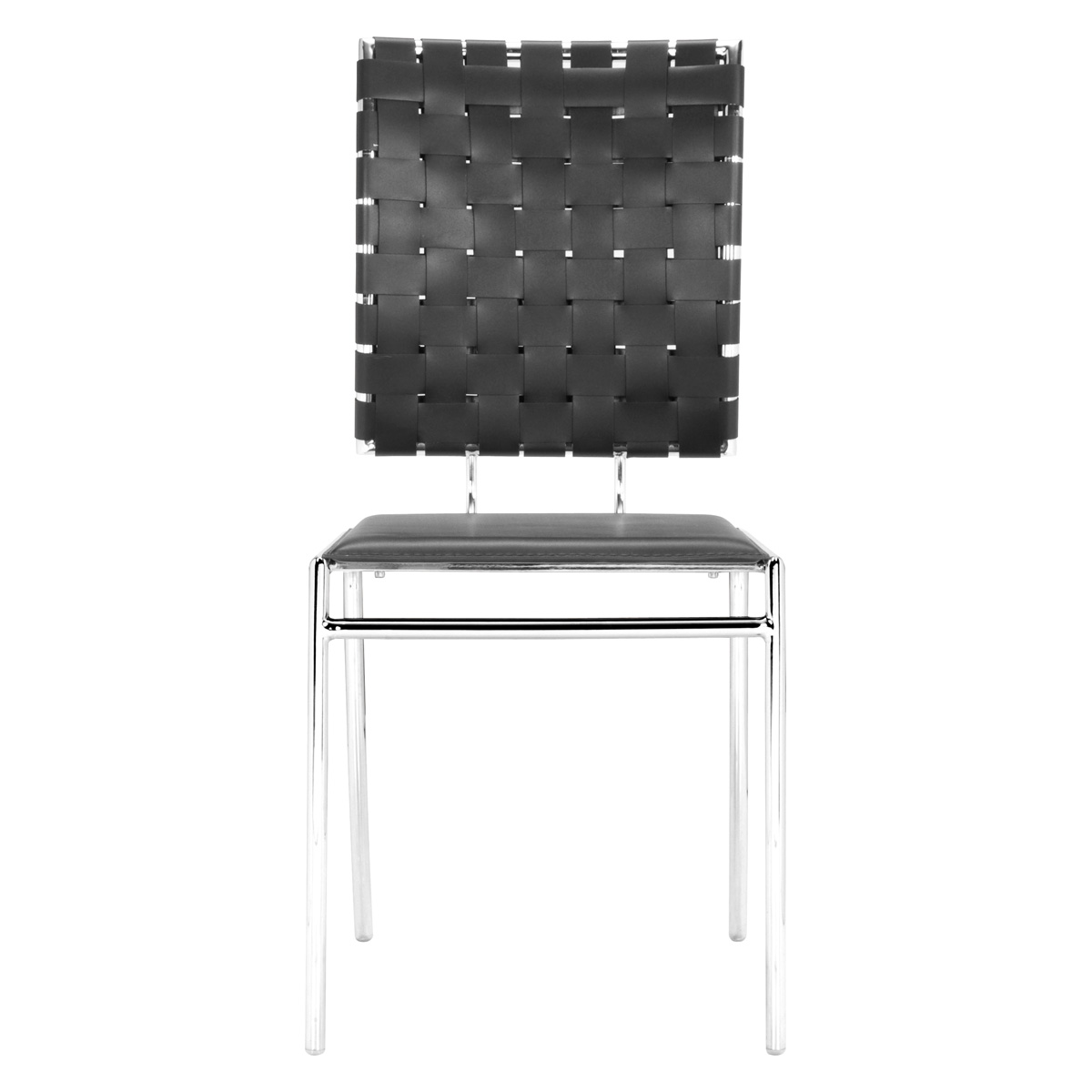 ZUO Criss Cross Dining Chair (Set Of 4) - Black/Silver