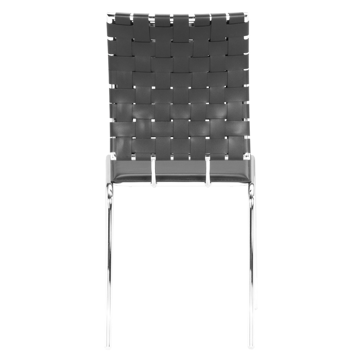 ZUO Criss Cross Dining Chair (Set Of 4) - Black/Silver