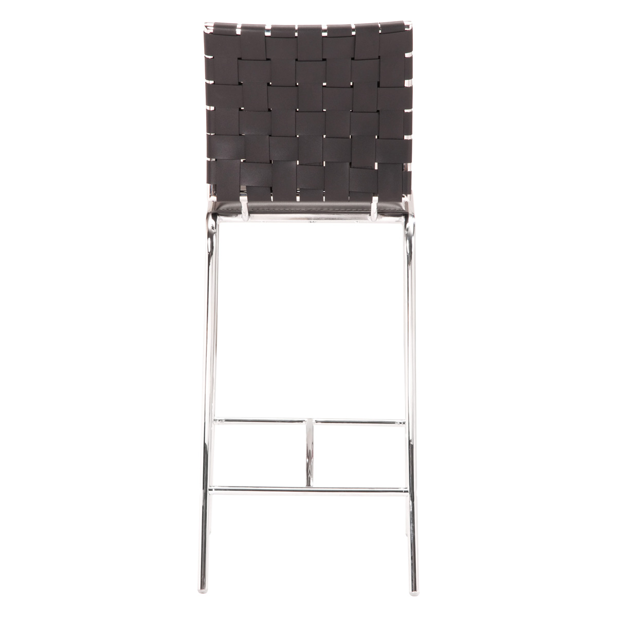 ZUO Criss Cross Counter Chair (Set Of 2) - Black/Silver