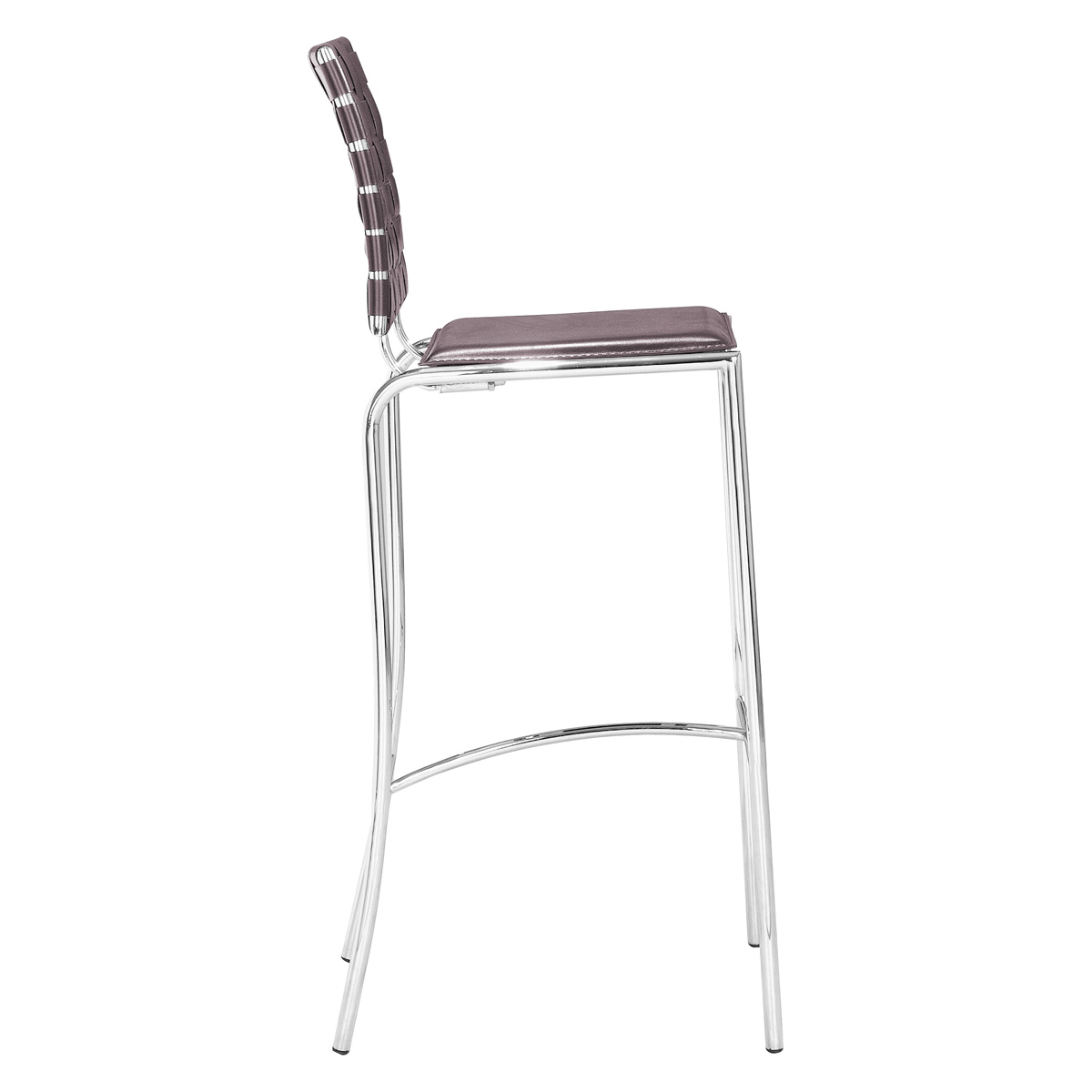 ZUO Criss Cross Bar Chair (Set Of 2) - Espresso/Silver