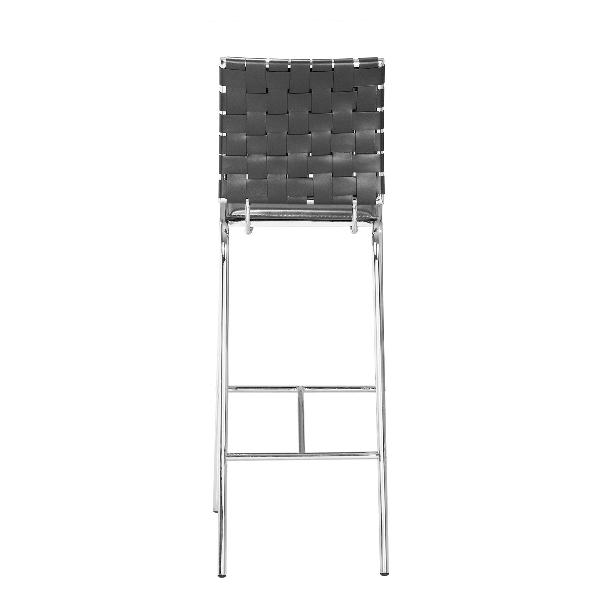 ZUO Criss Cross Bar Chair (Set Of 2) - Black/Silver