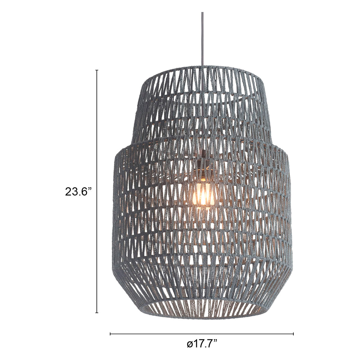 ZUO - Daydream Ceiling Lamp in Gray