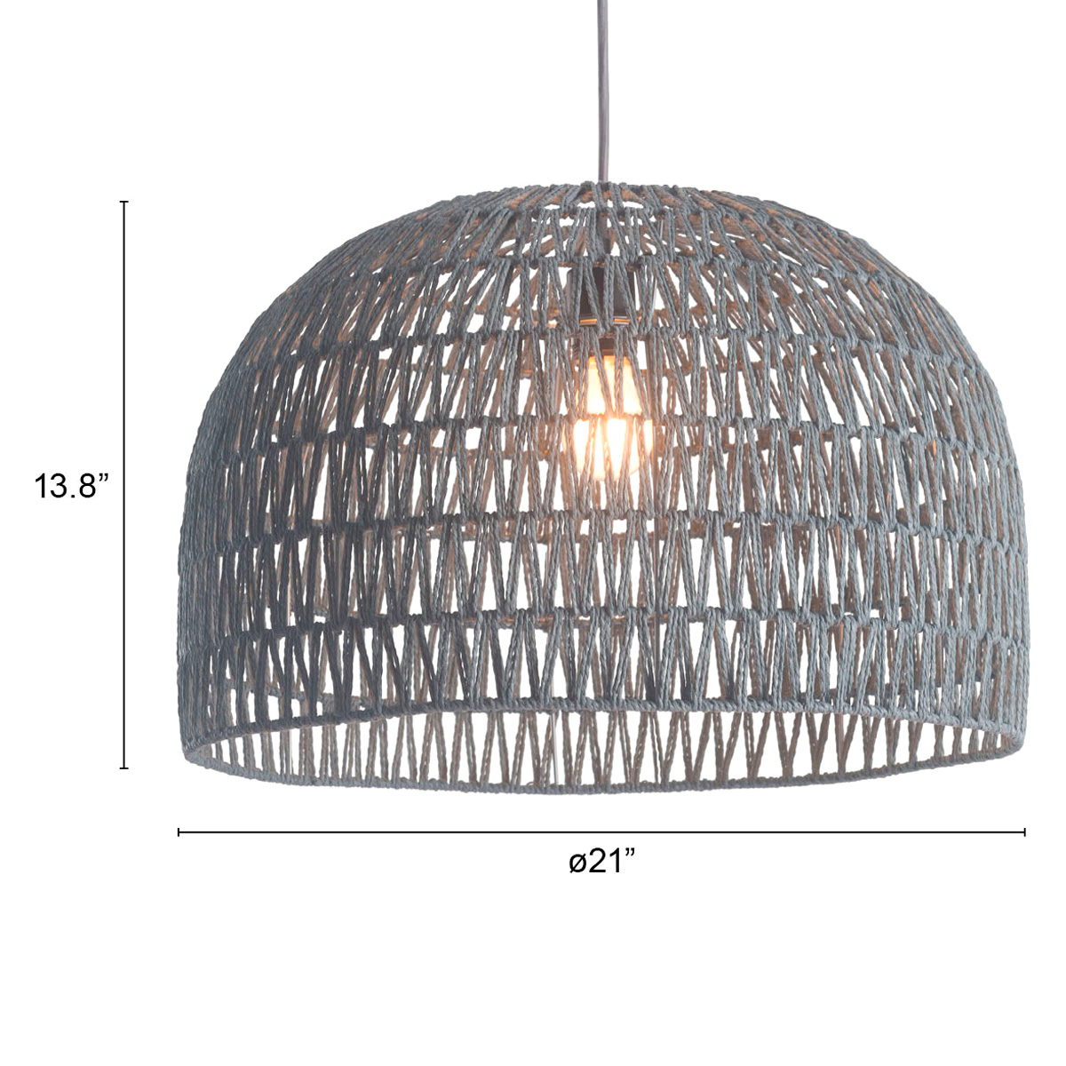 ZUO - Paradise Ceiling Lamp in Gray