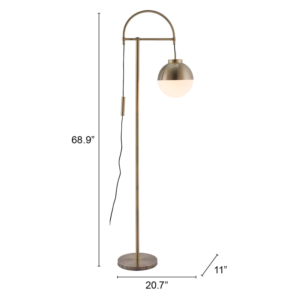 ZUO - Waterloo Floor Lamp in Bronze