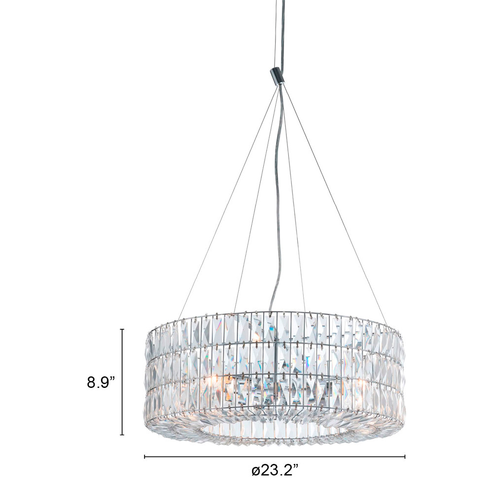 ZUO - Jena Ceiling Lamp in Chrome