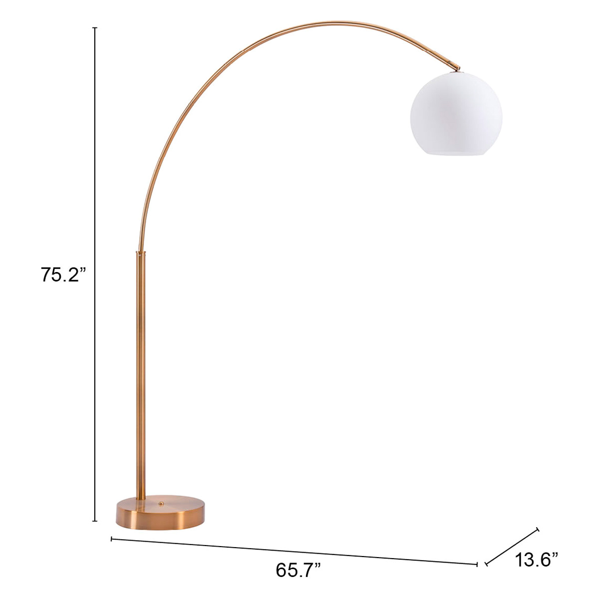 ZUO - Griffith Floor Lamp in White