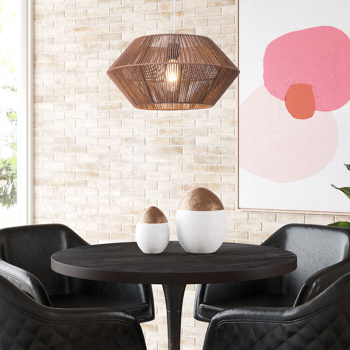 ZUO - Kendrick Ceiling Lamp in Brown