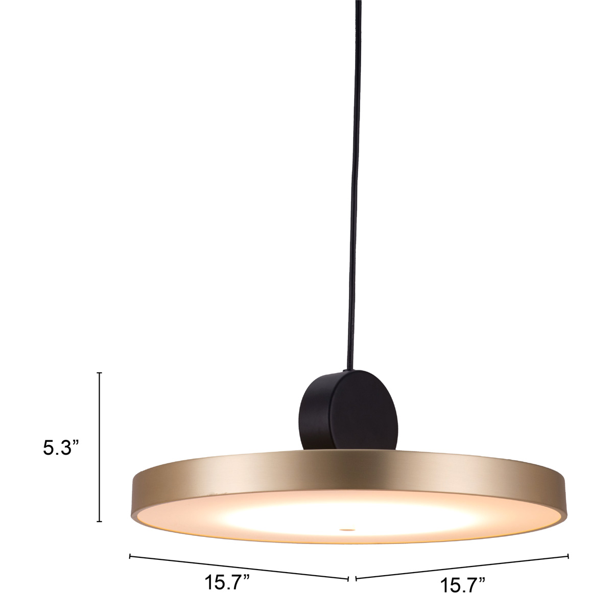 ZUO - Mozu Ceiling Lamp in Gold