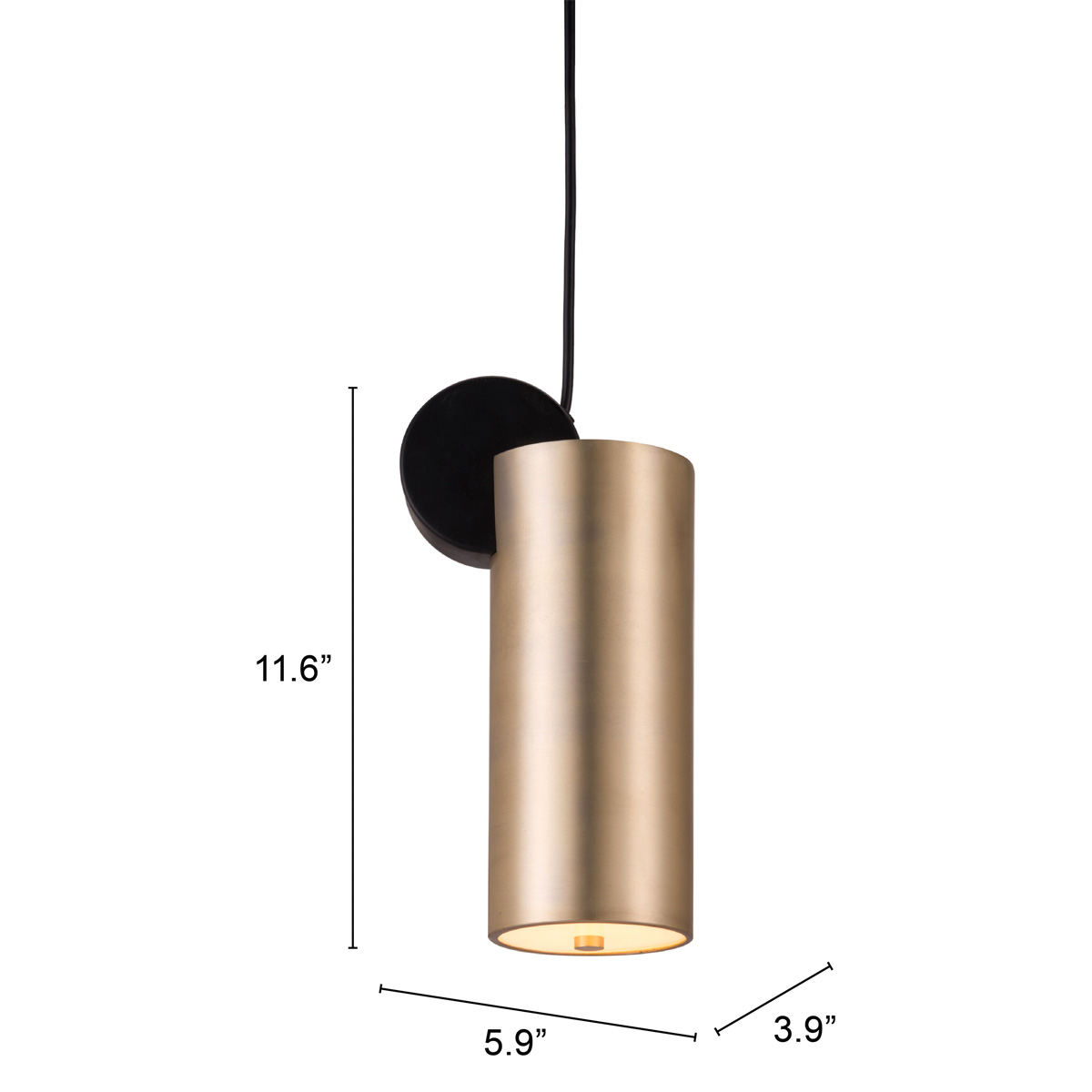 ZUO - Martiza Ceiling Lamp in Gold