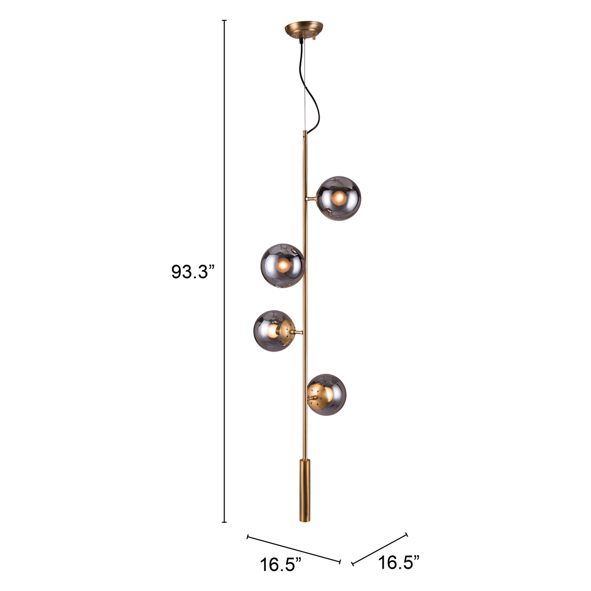 ZUO - Zatara Ceiling Lamp in Brass