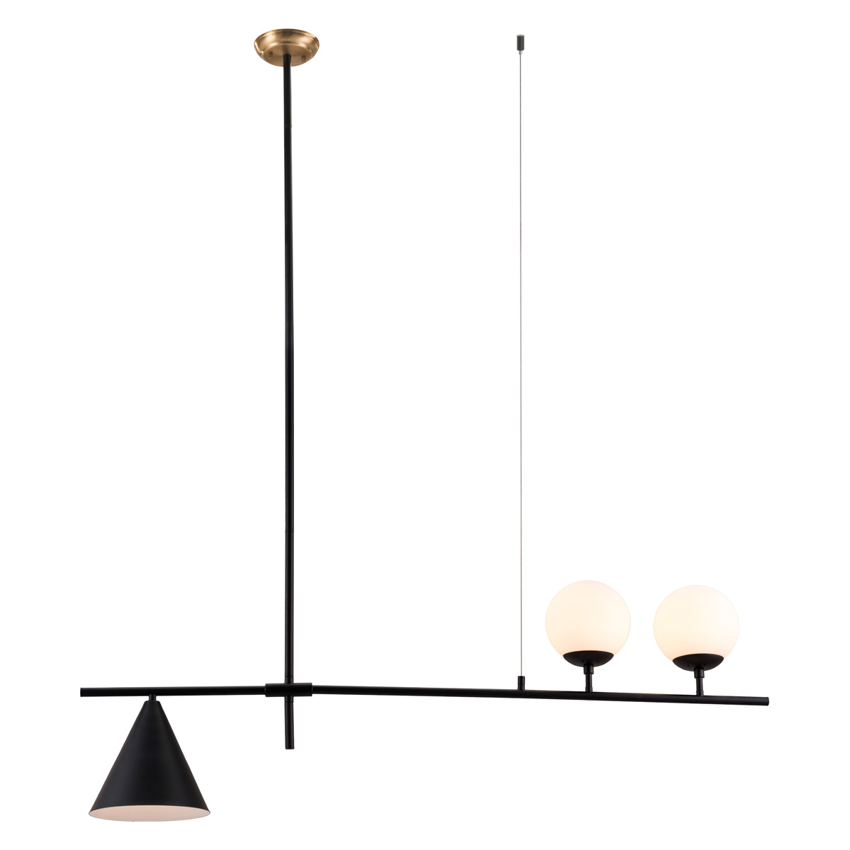 ZUO - Richiza Ceiling Lamp in Black