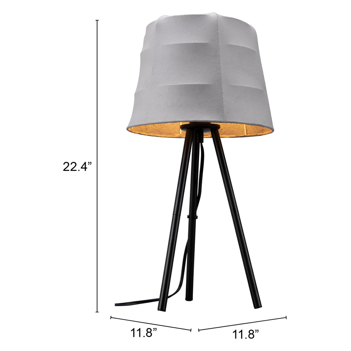 ZUO - Mozzi Table Lamp in Gray/Black